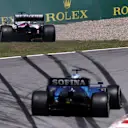 BARCELONA, SPAIN - MAY 07: Nikita Mazepin of Russia driving the (9) Haas F1 Team VF-21 Ferrari runs wide into the gravel during practice for the F1 Grand Prix of Spain at Circuit de Barcelona-Catalunya on May 07, 2021 in Barcelona, Spain. (Photo by Lars Baron/Getty Images)