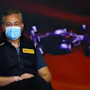 BARCELONA, SPAIN - MAY 07: Director of Pirelli F1 Mario Isola talks in the Team Principals Press Conference during practice for the F1 Grand Prix of Spain at Circuit de Barcelona-Catalunya on May 07, 2021 in Barcelona, Spain. (Photo by Dan Istitene/Getty Images)