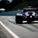 BARCELONA, SPAIN - MAY 07: Pierre Gasly of Scuderia AlphaTauri and France  during practice for the F1 Grand Prix of Spain at Circuit de Barcelona-Catalunya on May 07, 2021 in Barcelona, Spain. (Photo by Peter Fox/Getty Images)