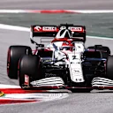 BARCELONA, SPAIN - MAY 08: Kimi Raikkonen of Finland driving the (7) Alfa Romeo Racing C41 Ferrari on track during final practice for the F1 Grand Prix of Spain at Circuit de Barcelona-Catalunya on May 08, 2021 in Barcelona, Spain. (Photo by Lars Baron/Getty Images)