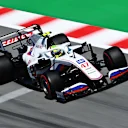 BARCELONA, SPAIN - MAY 08: Mick Schumacher of Germany driving the (47) Haas F1 Team VF-21 Ferrari on track during qualifying for the F1 Grand Prix of Spain at Circuit de Barcelona-Catalunya on May 08, 2021 in Barcelona, Spain. (Photo by Clive Mason - Formula 1/Formula 1 via Getty Images)
