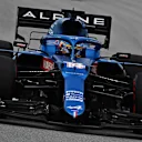 BARCELONA, SPAIN - MAY 09: Fernando Alonso of Spain driving the (14) Alpine A521 Renault during the F1 Grand Prix of Spain at Circuit de Barcelona-Catalunya on May 09, 2021 in Barcelona, Spain. (Photo by Clive Mason - Formula 1/Formula 1 via Getty Images)