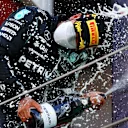BARCELONA, SPAIN - MAY 09:  Lewis Hamilton of Great Britain  Mercedes AMG Petronas celebrates on the podium after winning the F1 Grand Prix of Spain at Circuit de Barcelona-Catalunya on May 09, 2021 in Barcelona, Spain. (Photo by Dan Istitene - Formula 1/Formula 1 via Getty Images)