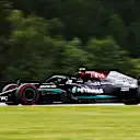 SPIELBERG, AUSTRIA - JUNE 25: Valtteri Bottas of Finland driving the (77) Mercedes AMG Petronas F1 Team Mercedes W12 on track during practice ahead of the F1 Grand Prix of Styria at Red Bull Ring on June 25, 2021 in Spielberg, Austria. (Photo by Clive Rose/Getty Images)