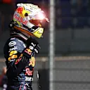 SPIELBERG, AUSTRIA - JUNE 26: Pole position qualifier Max Verstappen of Netherlands and Red Bull Racing celebrates in parc ferme during qualifying ahead of the F1 Grand Prix of Styria at Red Bull Ring on June 26, 2021 in Spielberg, Austria. (Photo by Mark Thompson/Getty Images)