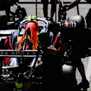 SPIELBERG, AUSTRIA - JUNE 26: Sergio Perez of Mexico driving the (11) Red Bull Racing RB16B Honda stops in the Pitlane during qualifying ahead of the F1 Grand Prix of Styria at Red Bull Ring on June 26, 2021 in Spielberg, Austria. (Photo by Mario Renzi - Formula 1/Formula 1 via Getty Images)