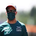 SPIELBERG, AUSTRIA - JUNE 27: Sebastian Vettel of Germany and Aston Martin F1 Team looks on from the drivers parade ahead of the F1 Grand Prix of Styria at Red Bull Ring on June 27, 2021 in Spielberg, Austria. (Photo by Mark Thompson/Getty Images)