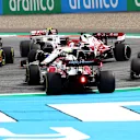 SPIELBERG, AUSTRIA - JUNE 27: Antonio Giovinazzi of Italy driving the (99) Alfa Romeo Racing C41 Ferrari spins during the F1 Grand Prix of Styria at Red Bull Ring on June 27, 2021 in Spielberg, Austria. (Photo by Clive Mason - Formula 1/Formula 1 via Getty Images)
