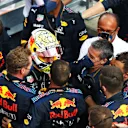 SPIELBERG, AUSTRIA - JUNE 27: Race winner Max Verstappen of Netherlands and Red Bull Racing celebrates in parc ferme during the F1 Grand Prix of Styria at Red Bull Ring on June 27, 2021 in Spielberg, Austria. (Photo by Mark Thompson/Getty Images)