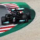 SPIELBERG, AUSTRIA - JUNE 27: Lewis Hamilton of Great Britain driving the (44) Mercedes AMG Petronas F1 Team Mercedes W12 during the F1 Grand Prix of Styria at Red Bull Ring on June 27, 2021 in Spielberg, Austria. (Photo by Clive Rose/Getty Images)