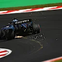 ISTANBUL, TURKEY - OCTOBER 08: George Russell of Great Britain driving the (63) Williams Racing FW43B Mercedes during practice ahead of the F1 Grand Prix of Turkey at Intercity Istanbul Park on October 08, 2021 in Istanbul, Turkey. (Photo by Clive Mason - Formula 1/Formula 1 via Getty Images)