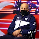 ISTANBUL, TURKEY - OCTOBER 08: Scuderia AlphaTauri Team Principal Franz Tost talks in the Team Principals Press Conference  during practice ahead of the F1 Grand Prix of Turkey at Intercity Istanbul Park on October 08, 2021 in Istanbul, Turkey. (Photo by Dan Istitene/Getty Images)