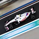 ISTANBUL, TURKEY - OCTOBER 08: Mick Schumacher of Germany driving the (47) Haas F1 Team VF-21 Ferrari in the Pitlane during practice ahead of the F1 Grand Prix of Turkey at Intercity Istanbul Park on October 08, 2021 in Istanbul, Turkey. (Photo by Mark Thompson/Getty Images)