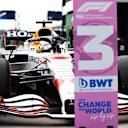 ISTANBUL, TURKEY - OCTOBER 09: Third place qualifier Max Verstappen of Netherlands and Red Bull Racing stops in parc ferme during qualifying ahead of the F1 Grand Prix of Turkey at Intercity Istanbul Park on October 09, 2021 in Istanbul, Turkey. (Photo by Dan Istitene - Formula 1/Formula 1 via Getty Images)