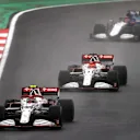ISTANBUL, TURKEY - OCTOBER 10: Antonio Giovinazzi of Italy driving the (99) Alfa Romeo Racing C41 Ferrari during the F1 Grand Prix of Turkey at Intercity Istanbul Park on October 10, 2021 in Istanbul, Turkey. (Photo by Dan Istitene - Formula 1/Formula 1 via Getty Images)