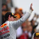 ISTANBUL, TURKEY - OCTOBER 10: Second placed Max Verstappen of Netherlands and Red Bull Racing celebrates on the podium during the F1 Grand Prix of Turkey at Intercity Istanbul Park on October 10, 2021 in Istanbul, Turkey. (Photo by Dan Mullan/Getty Images)