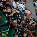 ISTANBUL, TURKEY - OCTOBER 10: Valterri Bottas of Mercedes and Finland celebrates winning during the F1 Grand Prix of Turkey at Intercity Istanbul Park on October 10, 2021 in Istanbul, Turkey. (Photo by Peter Fox/Getty Images)