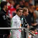 ISTANBUL, TURKEY - OCTOBER 10: Second placed Max Verstappen of Netherlands and Red Bull Racing looks on from the podium during the F1 Grand Prix of Turkey at Intercity Istanbul Park on October 10, 2021 in Istanbul, Turkey. (Photo by Dan Mullan/Getty Images)