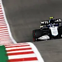 AUSTIN, TEXAS - OCTOBER 22: Nicholas Latifi of Canada driving the (6) Williams Racing FW43B Mercedes during practice ahead of the F1 Grand Prix of USA at Circuit of The Americas on October 22, 2021 in Austin, Texas. (Photo by Clive Mason - Formula 1/Formula 1 via Getty Images)