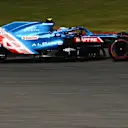 AUSTIN, TEXAS - OCTOBER 22: Esteban Ocon of France driving the (31) Alpine A521 Renault during practice ahead of the F1 Grand Prix of USA at Circuit of The Americas on October 22, 2021 in Austin, Texas. (Photo by Clive Mason - Formula 1/Formula 1 via Getty Images)