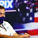 AUSTIN, TEXAS - OCTOBER 22: Jost Capito, CEO of Williams F1 talks in the Team Principals Press Conference during practice ahead of the F1 Grand Prix of USA at Circuit of The Americas on October 22, 2021 in Austin, Texas. (Photo by Dan Istitene/Getty Images)