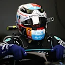 AUSTIN, TEXAS - OCTOBER 23: Valtteri Bottas of Finland and Mercedes GP prepares to drive in the garage during final practice ahead of the F1 Grand Prix of USA at Circuit of The Americas on October 23, 2021 in Austin, Texas. (Photo by Chris Graythen/Getty Images)