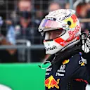 AUSTIN, TEXAS - OCTOBER 23: Pole position qualifier Max Verstappen of Netherlands and Red Bull Racing celebrates in parc ferme during qualifying ahead of the F1 Grand Prix of USA at Circuit of The Americas on October 23, 2021 in Austin, Texas. (Photo by Chris Graythen/Getty Images)