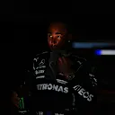 AUSTIN, TEXAS - OCTOBER 24: Second placed Lewis Hamilton of Great Britain and Mercedes GP looks on in parc ferme during the F1 Grand Prix of USA at Circuit of The Americas on October 24, 2021 in Austin, Texas. (Photo by Clive Mason - Formula 1/Formula 1 via Getty Images)