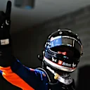 AUSTIN, TEXAS - OCTOBER 24: Daniel Ricciardo of Australia and McLaren F1 waves to the crowd from parc ferme during the F1 Grand Prix of USA at Circuit of The Americas on October 24, 2021 in Austin, Texas. (Photo by Clive Mason - Formula 1/Formula 1 via Getty Images)