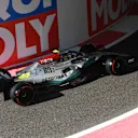 ABU DHABI, UNITED ARAB EMIRATES - NOVEMBER 18: Lewis Hamilton of Great Britain driving the (44) Mercedes AMG Petronas F1 Team W13 on track during practice ahead of the F1 Grand Prix of Abu Dhabi at Yas Marina Circuit on November 18, 2022 in Abu Dhabi, United Arab Emirates. (Photo by Rudy Carezzevoli/Getty Images)