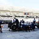 ABU DHABI, UNITED ARAB EMIRATES - NOVEMBER 18: Yuki Tsunoda of Japan driving the (22) Scuderia AlphaTauri AT03 in the pitlane during practice ahead of the F1 Grand Prix of Abu Dhabi at Yas Marina Circuit on November 18, 2022 in Abu Dhabi, United Arab Emirates. (Photo by Rudy Carezzevoli/Getty Images)