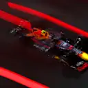 ABU DHABI, UNITED ARAB EMIRATES - NOVEMBER 18: Sergio Perez of Mexico driving the (11) Oracle Red Bull Racing RB18 on track during practice ahead of the F1 Grand Prix of Abu Dhabi at Yas Marina Circuit on November 18, 2022 in Abu Dhabi, United Arab Emirates. (Photo by Joe Portlock - Formula 1/Formula 1 via Getty Images)