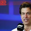ABU DHABI, UNITED ARAB EMIRATES - NOVEMBER 19: Mercedes GP Executive Director Toto Wolff talks in a press conference during final practice ahead of the F1 Grand Prix of Abu Dhabi at Yas Marina Circuit on November 19, 2022 in Abu Dhabi, United Arab Emirates. (Photo by Bryn Lennon/Getty Images)