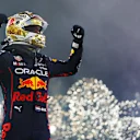ABU DHABI, UNITED ARAB EMIRATES - NOVEMBER 20: Race winner Max Verstappen of the Netherlands and Oracle Red Bull Racing celebrates in parc ferme during the F1 Grand Prix of Abu Dhabi at Yas Marina Circuit on November 20, 2022 in Abu Dhabi, United Arab Emirates. (Photo by Dan Istitene - Formula 1/Formula 1 via Getty Images)