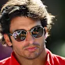 MELBOURNE, AUSTRALIA - APRIL 08: Carlos Sainz of Spain and Ferrari looks on in the Paddock prior to practice ahead of the F1 Grand Prix of Australia at Melbourne Grand Prix Circuit on April 08, 2022 in Melbourne, Australia. (Photo by Clive Mason/Getty Images)