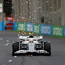 MELBOURNE, AUSTRALIA - APRIL 08: Sparks fly behind Yuki Tsunoda of Japan driving the (22) Scuderia AlphaTauri AT03 on track during practice ahead of the F1 Grand Prix of Australia at Melbourne Grand Prix Circuit on April 08, 2022 in Melbourne, Australia. (Photo by Robert Cianflone/Getty Images)
