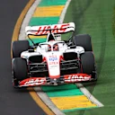 MELBOURNE, AUSTRALIA - APRIL 09: Kevin Magnussen of Denmark driving the (20) Haas F1 VF-22 Ferrari on track during qualifying ahead of the F1 Grand Prix of Australia at Melbourne Grand Prix Circuit on April 09, 2022 in Melbourne, Australia. (Photo by Dan Istitene - Formula 1/Formula 1 via Getty Images)