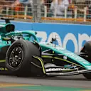 MELBOURNE, AUSTRALIA - APRIL 09: Lance Stroll of Canada driving the (18) Aston Martin AMR22 Mercedes stops after a crash during qualifying ahead of the F1 Grand Prix of Australia at Melbourne Grand Prix Circuit on April 09, 2022 in Melbourne, Australia. (Photo by Robert Cianflone/Getty Images)