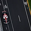 MELBOURNE, AUSTRALIA - APRIL 09: Zhou Guanyu of China driving the (24) Alfa Romeo F1 C42 Ferrari on track during qualifying ahead of the F1 Grand Prix of Australia at Melbourne Grand Prix Circuit on April 09, 2022 in Melbourne, Australia. (Photo by Clive Mason/Getty Images)