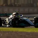 MELBOURNE, AUSTRALIA - APRIL 09: Lewis Hamilton of Great Britain driving the (44) Mercedes AMG Petronas F1 Team W13 on track during qualifying ahead of the F1 Grand Prix of Australia at Melbourne Grand Prix Circuit on April 09, 2022 in Melbourne, Australia. (Photo by Robert Cianflone/Getty Images)