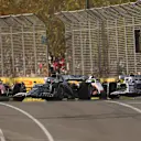 MELBOURNE, AUSTRALIA - APRIL 10: Pierre Gasly of France driving the (10) Scuderia AlphaTauri AT03 leads Yuki Tsunoda of Japan driving the (22) Scuderia AlphaTauri AT03 during the F1 Grand Prix of Australia at Melbourne Grand Prix Circuit on April 10, 2022 in Melbourne, Australia. (Photo by Robert Cianflone/Getty Images)