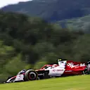 SPIELBERG, AUSTRIA - JULY 08: Zhou Guanyu of China driving the (24) Alfa Romeo F1 C42 Ferrari on track during practice ahead of the F1 Grand Prix of Austria at Red Bull Ring on July 08, 2022 in Spielberg, Austria. (Photo by Joe Portlock - Formula 1/Formula 1 via Getty Images)