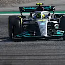 SPIELBERG, AUSTRIA - JULY 09: Lewis Hamilton of Great Britain driving the (44) Mercedes AMG Petronas F1 Team W13 on track 
 during the F1 Grand Prix of Austria Sprint at Red Bull Ring on July 09, 2022 in Spielberg, Austria. (Photo by Rudy Carezzevoli - Formula 1/Formula 1 via Getty Images)
