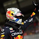 SPIELBERG, AUSTRIA - JULY 09: Sprint winner Max Verstappen of the Netherlands and Oracle Red Bull Racing celebrates in parc ferme during the F1 Grand Prix of Austria Sprint at Red Bull Ring on July 09, 2022 in Spielberg, Austria. (Photo by Lars Baron - Formula 1/Formula 1 via Getty Images)