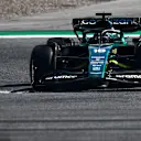 SPIELBERG, AUSTRIA - JULY 09: Lance Stroll of Canada driving the (18) Aston Martin AMR22 Mercedes on track during the F1 Grand Prix of Austria Sprint at Red Bull Ring on July 09, 2022 in Spielberg, Austria. (Photo by Rudy Carezzevoli - Formula 1/Formula 1 via Getty Images)