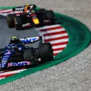 SPIELBERG, AUSTRIA - JULY 09: Esteban Ocon of France driving the (31) Alpine F1 A522 Renault leads Sergio Perez of Mexico driving the (11) Oracle Red Bull Racing RB18 during the F1 Grand Prix of Austria Sprint at Red Bull Ring on July 09, 2022 in Spielberg, Austria. (Photo by Joe Portlock - Formula 1/Formula 1 via Getty Images)