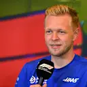 BAKU, AZERBAIJAN - JUNE 10: Kevin Magnussen of Denmark and Haas F1 talks in the Drivers Press Conference prior to practice ahead of the F1 Grand Prix of Azerbaijan at Baku City Circuit on June 10, 2022 in Baku, Azerbaijan. (Photo by Dan Mullan/Getty Images)