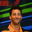 BAKU, AZERBAIJAN - JUNE 10: Daniel Ricciardo of Australia and McLaren looks on in the Drivers Press Conference prior to practice ahead of the F1 Grand Prix of Azerbaijan at Baku City Circuit on June 10, 2022 in Baku, Azerbaijan. (Photo by Dan Mullan/Getty Images)