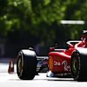 BAKU, AZERBAIJAN - JUNE 10: Charles Leclerc of Monaco driving the (16) Ferrari F1-75 on track during practice ahead of the F1 Grand Prix of Azerbaijan at Baku City Circuit on June 10, 2022 in Baku, Azerbaijan. (Photo by Dan Istitene - Formula 1/Formula 1 via Getty Images)