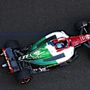 BAKU, AZERBAIJAN - JUNE 10: Valtteri Bottas of Finland driving the (77) Alfa Romeo F1 C42 Ferrari on track during practice ahead of the F1 Grand Prix of Azerbaijan at Baku City Circuit on June 10, 2022 in Baku, Azerbaijan. (Photo by Bryn Lennon - Formula 1/Formula 1 via Getty Images)